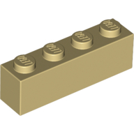 Lego kostka (kostička) 1x4, béžová (301005, 4113916)